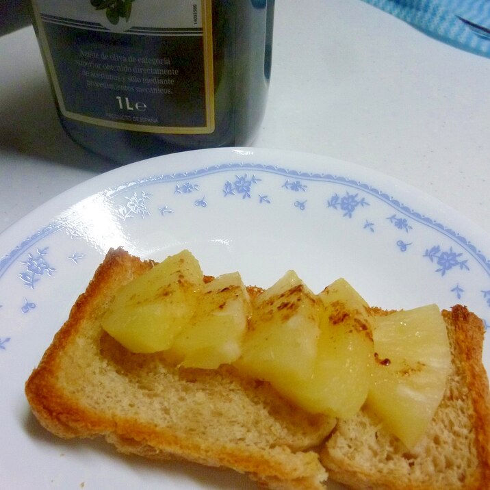 オリーブオイルで シナモンパイントースト レシピ 作り方 By げんきノンタン 楽天レシピ